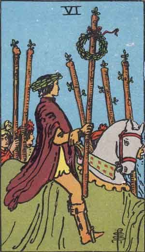 Free 3 Card Tarot Reading of The Fool Six of Wands and Queen of Pentacles