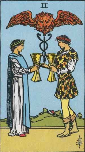 Free 3 Card Tarot Reading of The Fool Two of Cups and Temperance