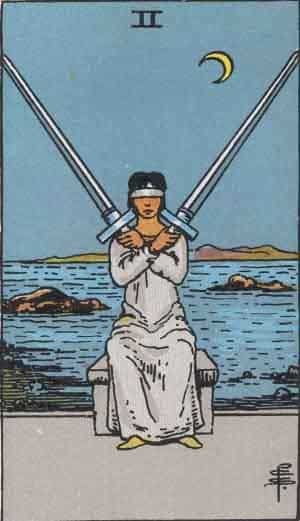 Free 3 Card Tarot Reading of The Fool Two of Swords and Five of Cups